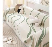 Jeté de Canapé Vert Herbe Beige Plaid Microfibres Jete de Canape Universel Blanket Plaid Lit Durable Plaid Canape Lavable Plaid pour Canapé Couverture Canapé Jetés de Lit 180x230cm