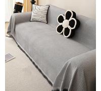 Jeté de Couverture pour Canapé YeGang Grand pour Canapé 1/2/3/4 Places Réversible Couverture Polyvalente Légère et Décorative pour Chaise, Fauteuil, Canapé, Lit (90 x 180 cm, Gris)