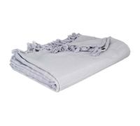 Atmosphera – Jeté de lit en coton gris souris 160 x 220 cm