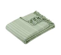 Jeté de lit Anjali 220x160 vert céladon en coton - Atmosphera Créateur d'intérieur