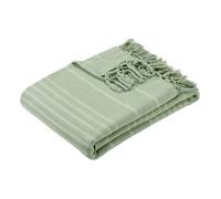 Jeté de lit Anjali 230x250 vert céladon en coton - Atmosphera Créateur d'intérieur