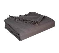 Atmosphera – Jeté de lit à franges – 230 x 250 cm – Gris G