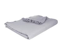 Atmosphera – Jeté de lit Algodon en coton 230x250 cm Gris clair