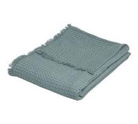 Jeté de lit ""Widdy"" coton 130x180cm vert céladon - Atmosphera Créateur d'intérieur