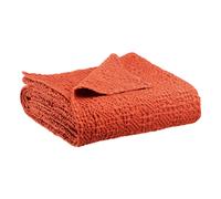 Jeté de lit coton stonewashed Vivaraise Tana Rouge 180x260 cm