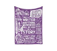 Jeté De Lit Écrivain Chaude Jeté De Canapé Polaire Comfort Couverture pour Hiver Maison Voyages