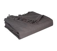 Atmosphera – Jeté de lit à franges – 230 x 250 cm – Gris G