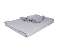 Jeté de lit en Coton Gris Clair 230 x 250 cm - Atmosphera