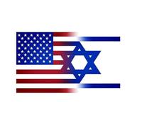 Jeté de lit en polyester avec drapeau d'Israël We Stand With Israel 1,2 x 1,5 m pour lit double (bleu, taille unique)