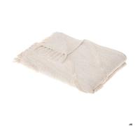 Jeté de lit ""Inca"" coton tufté blanc ivoire 130x180cm - Atmosphera createur d'interieur