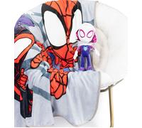Jay Franco Marvel Spidey et Ses Amis extraordinaires Ghost-Spider - Couverture 130 x 150 cm avec Peluche - Ensemble de 2 pièces Couverture Douce et Oreiller pour Enfant