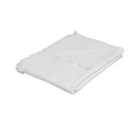 Jeté de lit ""Widdy"" coton 130x180cm blanc - Atmosphera Créateur d'intérieur