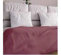 Soleil d'ocre, Adele, Couvre lit, jeté de canapé, Coton, Framboise, 180x220 cm