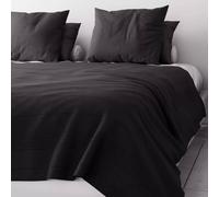 Soleil d'ocre, Adele, Couvre lit, jeté de canapé, Coton, Gris, 220x240 cm