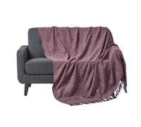 Jeté de lit ou de canapé Mauve Nirvana en coton, 255 x 360 cm