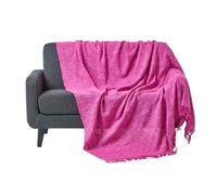 Jeté de lit ou de canapé Rose Nirvana en coton, 255 x 360 cm