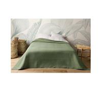 LINDER jeté de lit matelassé Motif capitoné - Coloris Vert Kaki - 100% Polyester - Dimensions 180x240cm - Collection Hawaï