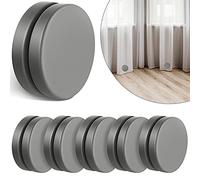 Jetec 6 Paires Poids de Draperie Magnétiques Ronds Poids de Rideau de Douche Aimants de Nappe Puissants Magnétiques Étanches pour Draperie Nappe (Gris, 6 Paires)