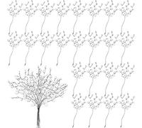 Jetec Lot de 60 Bouquets artificiels avec Perles en Acrylique - Tige de Fleur en Cristal - Perles en Acrylique - Branches de Fleurs - Fil de Perles - Bouquet de mariée - Décoration de Mariage -