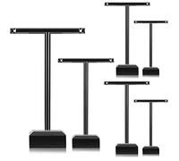 Jetec Support de Boucle d'Oreille Acrylique d'Arbre Organisateur de Boucles d'Oreilles Présentoir de Boucles d'Oreilles de Comptoir en T Organisateur de Bijoux à Suspendre (6 Pcs, Noir)