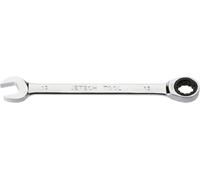 Jetech Clé à vis de Clé à cliquet de 18mm, Clé à fourche de Clé à cliquet combinée, Clé à vis de Réducteur de Qualité industrielle Cr-V de Acier de Surface de Chrome poli, métrique