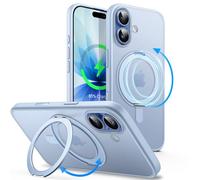 JETech Coque Anneau Rotatif à 360 Degrés pour iPhone 17 6,3 Pouces avec Bouton de Contrôle de Caméra, Compatible avec MagSafe, Étui Housse de Fine avec Support & Porte-Anneau (Brume)