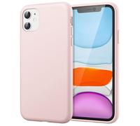 JETech Coque en Silicone pour iPhone 11 (2019), 6,1-Pouces, Étui de Protection Complète du Corps au Toucher Soyeux, Housse Doublure Douce en Tissu Microfibre, Anti-Chocs (Rose)