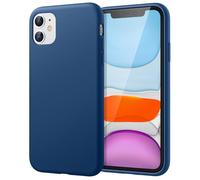 JETech Coque en Silicone pour iPhone 11 (2019), 6,1-Pouces, Étui de Protection Complète du Corps au Toucher Soyeux, Housse Doublure Douce en Tissu Microfibre, Anti-Chocs (Bleu Cobalt)