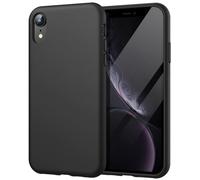 JETech Coque en Silicone pour iPhone XR, 6,1-Pouces, Étui de Protection Complète du Corps au Toucher Soyeux, Housse avec Doublure Douce en Tissu Microfibre, Anti-Chocs (Noir)