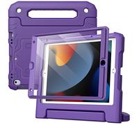 JETech Coque Enfant pour iPad 10,2 Pouces (9ème/8ème/7ème Génération, 2021/2020/2019) avec Protection Écran, Housse étui de Protecteur Antichoc avec Support Poignée (Violet)