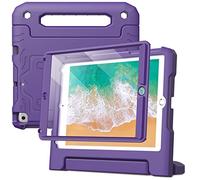 JETech Coque Enfant pour iPad 9,7 Pouces (6ème/5ème Génération, Modèle 2018/2017) avec Protecteur D'écran Intégré, Housse Étui de Protecteur Antichoc avec Support Poignée (Violet)