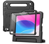 JETech Coque Enfant pour iPad (A16) 11ème/10ème Génération (2025/2022) avec Protecteur Écran Intégré, Housse Étui de Protecteur Antichoc avec Support Poignée (Noir)