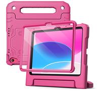 JETech Coque Enfant pour iPad (A16) 11ème/10ème Génération (2025/2022) avec Protecteur Écran Intégré, Housse Étui de Protecteur Antichoc avec Support Poignée (Prune)