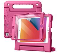 JETech Coque Enfant pour iPad Mini 5/4/3/2/1 (7,9 Pouces, Modèle 2019/2015/2014/2013/2012) avec Protecteur Écran Intégré, Housse Étui de Protecteur Antichoc avec Support Poignée (Rose)