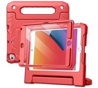 JETech Coque Enfant pour iPad Mini 5/4/3/2/1 (7,9 Pouces, Modèle 2019/2015/2014/2013/2012) avec Protecteur Écran Intégré, Housse Étui de Protecteur Antichoc avec Support Poignée (Rouge)