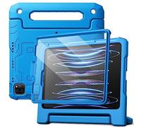 JETech Coque Enfant pour iPad Pro 11 Pouces (2022/2021/2020/2018 Modèle), iPad Air 5/4 (10,9 Pouces) avec Protecteur Écran Intégré, Housse Étui de Protecteur Antichoc Support Poignée (Bleu)