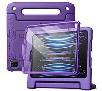 JETech Coque Enfant pour iPad Pro 11 Pouces (2022/2021/2020/2018 Modèle), iPad Air 5/4 (10,9 Pouces) avec Protecteur Écran Intégré, Housse Étui Antichoc avec Support Poignée (Violet Intense)