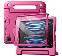 JETech Coque Enfant pour iPad Pro 11 Pouces (2022/2021/2020/2018 Modèle), iPad Air 5/4 (10,9 Pouces) avec Protecteur Écran Intégré, Housse Étui de Protecteur Antichoc Support Poignée (Prune)