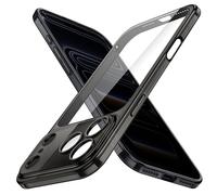JETech Coque Fine pour iPhone 17 Pro Max 6,9 Pouces avec Objectif de Caméra Protection Complète, Étui Housse Transparente Protectrice Minimaliste Ultra Mince Légère (Noir)