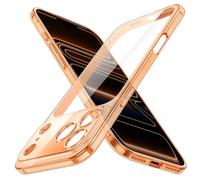 JETech Coque Fine pour iPhone 17 Pro Max 6,9 Pouces avec Objectif de Caméra Protection Complète, Étui Housse Transparente Protectrice Minimaliste Ultra Mince Légère (Orange)