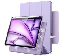 JETech Coque Magnétique Détachable pour iPad Air 11 Pouces M4/M3/M2 (2026/2025/2024), iPad Air 5ᵉ/4ᵉ avec Porte-Stylet, Étui Housse Rotative Amovible, Support Portrait/Paysage (Violet)