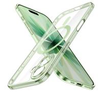 JETech Coque Magnétique Fine pour iPhone 17 6,3 Pouces Compatible avec MagSafe, Objectif Caméra Protection Complète, Étui Housse Transparente Protectrice Ultra Mince Légère (Sauge)