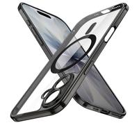 JETech Coque Magnétique Fine pour iPhone 17 6,3 Pouces Compatible avec MagSafe, Objectif Caméra Protection Complète, Étui Housse Transparente Protectrice Ultra Mince Légère (Noir)