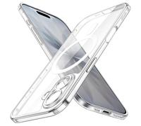 JETech Coque Magnétique Fine pour iPhone 17 6,3 Pouces Compatible avec MagSafe, Objectif Caméra Protection Complète, Étui Housse Transparente Protectrice Ultra Mince Légère (Transparente)