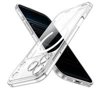 JETech Coque Magnétique Fine pour iPhone 17 Pro 6,3 Pouces Compatible avec MagSafe, Objectif Caméra Protection Complète, Étui Housse Transparente Protectrice Ultra Mince Légère (Transparente)