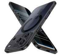 JETech Coque Magnétique Fine pour iPhone 17 Pro 6,3 Pouces Compatible avec MagSafe, Objectif Caméra Protection Complète, Étui Housse Transparente Protectrice Ultra Mince Légère (Noir)
