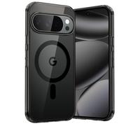 JETech Coque Magnétique pour Google Pixel 10/10 Pro 2025 Compatible avec MagSafe et Chargeur Pixelsnap, Étui Housse Antichoc Bumper, Arrière Transparent Anti-Rayures (Noir Volcanique)