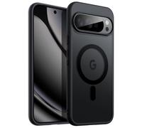 JETech Coque Magnétique pour Google Pixel 10 Pro XL 2025, Compatible avec MagSafe et Chargeur Pixelsnap, Étui Housse Antichoc à Dos Translucide Mat (Noir Volcanique)