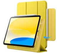 JETech Coque Magnetique pour iPad (A16) 11ème/10ème Génération (2025/2022), Attachement Magnetique, Fin Housse Étui avec Veille/Réveil Automatique (Jaune)