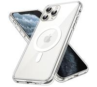 JETech Coque Magnétique pour iPhone 11 Pro 5,8 Pouces Compatible avec Recharge sans Fil MagSafe, Housse de Téléphone Antichoc, Dos Transparente Anti-Rayures (Transparente)